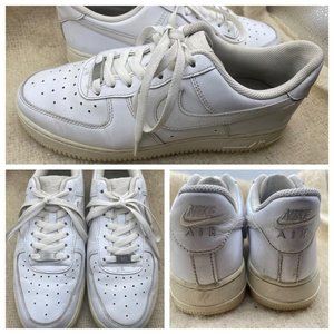 Nike Womens Air Force 1 315115-112 White Casual Shoes Sneaker Size 8.5